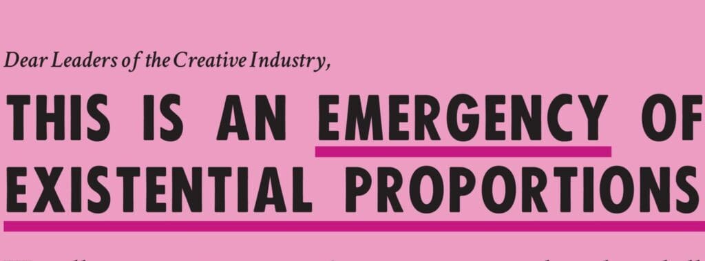 Title slide on emerging essential properties in the creative industry.